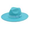 Elegant Multi-Color Cashmere Wool Felt Jazz Hat for Autumn and Winter