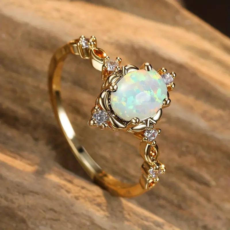 1Pc Fashion Lace Retro Palace Collection Synthetic Zircon Style Creative Multi-functional Ring