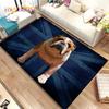 Cartoon French Pit Bull Dog Pet  Area Rug,Carpet Rug for Home Living Room Children Bedroom Sofa Doormat Decor,Non-slip Floor Mat
