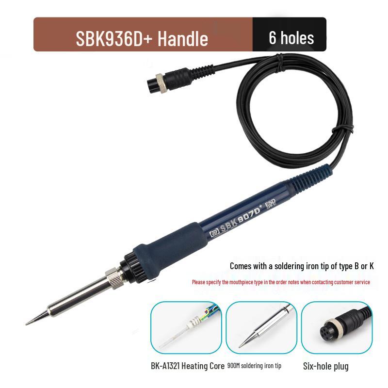 936 Electric Soldering Station Handle, Compatible with 3-7 Hole, 5-Pin, 907 Handle, 203/205 Heating Core Accessories