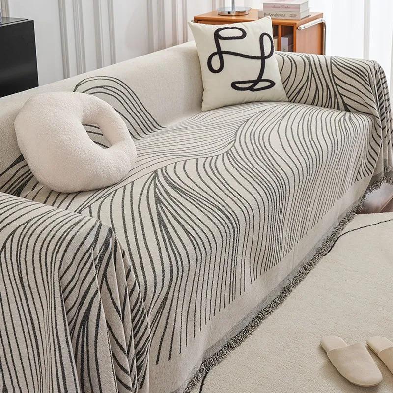 2024 New Sofa Cushion Cover Blanket Anti Cat Scratches Foreign Trade Chenille Sofa Towel Cover Cloth Universal Four Seasons