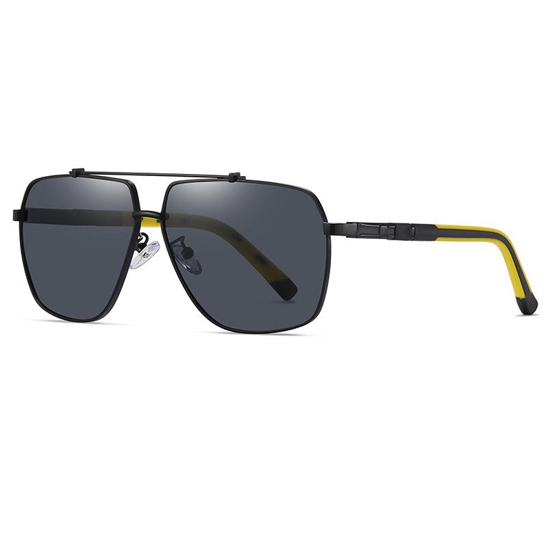 Pilot Polarized TR90 Frame Metal Sunglasses Square Double Bridge Men Women Driving Sun Glasses Luxury Cycling UV400 Eyewear