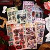 3 pcs Vintage plant Tent sticker Waterproof PET material cut film creative sticker pack Junk Journal Supplies