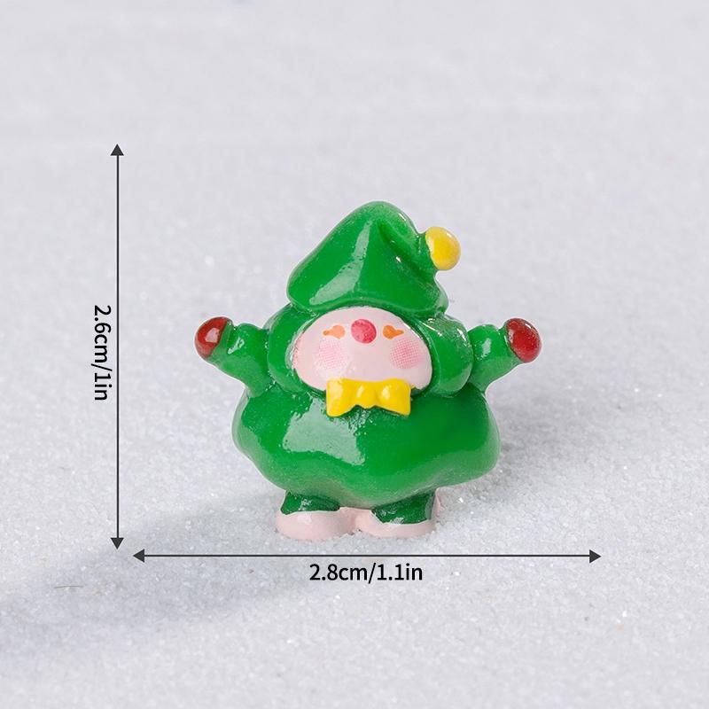 Mini Weihnachts-Schreibtischornament Schneemann Rentier Schneemann Harzfiguren Mikrolandschaft Navidad Xmas Neujahrsdekor