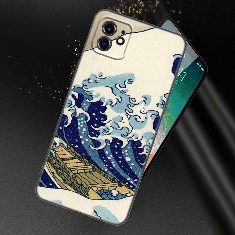 Capa de Celular Estilo Arte Japonesa de Tóquio Para Apple iPhone 13 12 Mini 11 Pro XS Max XR X 8 7 6S 6 Plus SE 2022 2020 5S 5 Capa Preta Macia