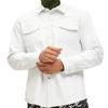 Nieuw Heren Wit Shirt Echt Warm Zacht Lamsleer Motorrijder Biker Handgemaakt Leer