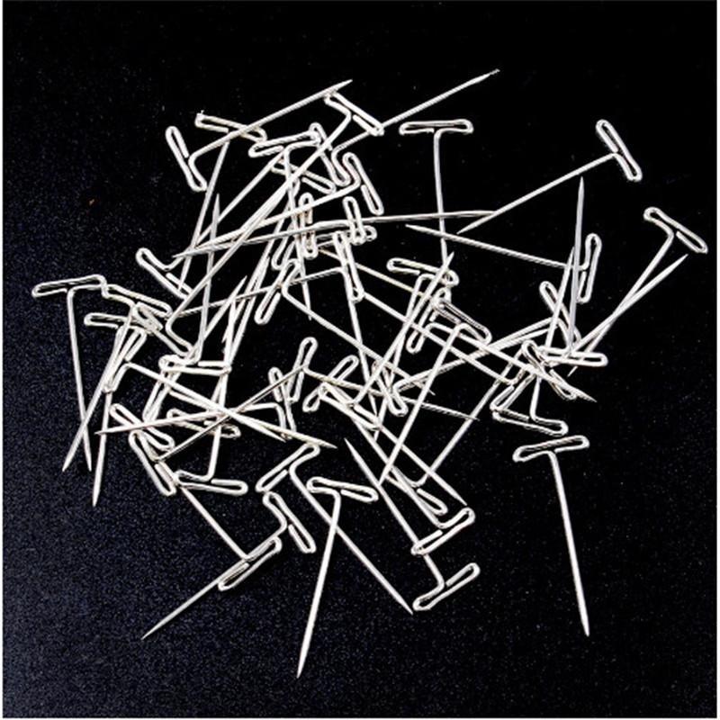 50PCS/100 PCS Wig Pack Steel T-pins for Blocking Knitting Modeling and Crafts