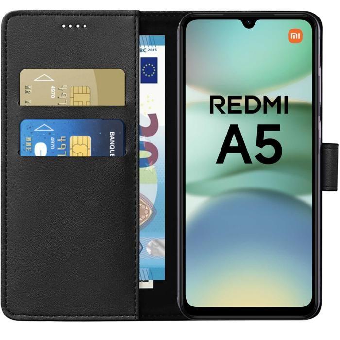 Case for Xiaomi Redmi A5 4G (EU Version) - Black Wallet with Magnetic Flap and Card Storage Phonillico®