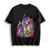 Weird American Graffiti Style Burger Fries Print Trendy Casual T-Shirt Pure Cotton T-shirt
