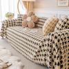 Houndstooth Sofa Cover Cloth Full Cover Sofa Towel New Sofa Blanket Thickened Plush Sofa Cover Towel