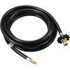 12ft RV Propane Hose with 1/4" Inverted Male Flare, Rubber Camper Propane Tank Hose Connect To 20lb or 30lb Tank, Replacement 59035 Propane Supply