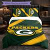 Green Bay Packers Mönster Mikrofiber 3-delat Sängkläder Set Dekoration Påslakan Set För Sovrum Hemarbete