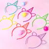 6pcs Fluorescent Hair Hoop Plastic Headband Glow In The Dark Party Supplies Photo Booth For Kids Adults Birthday Wedding Decor