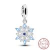 Abalorios de Cobre Originales Abalorios Copo de Nieve de Invierno Muñeco de Nieve Iglú Colgante Pingüino Ajuste Abalorios de Pulsera Joyería para Mujer Regalo