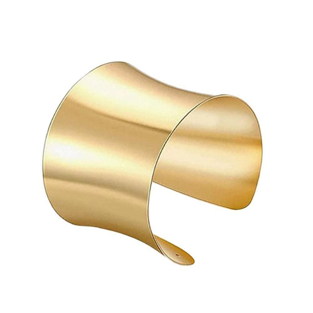 Gold/Silver Cuff Bangle Adjustable Metal Bracelet Fashion Open Armlet Bracelet  Women