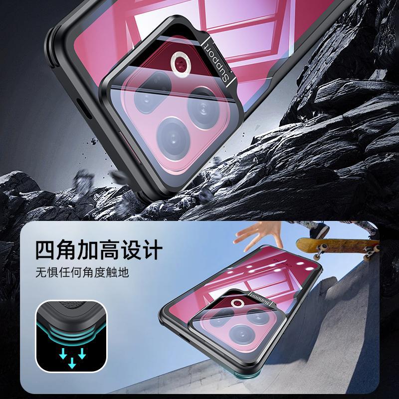 Applicable to OPPOFindX1 mobile phone case Pro new transparent lens integrated with bracket all-inclusive anti-drop case
