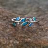 Wunsch Olivenzweig Opal Ring Einfacher Nischen Eleganter Ring Ring
