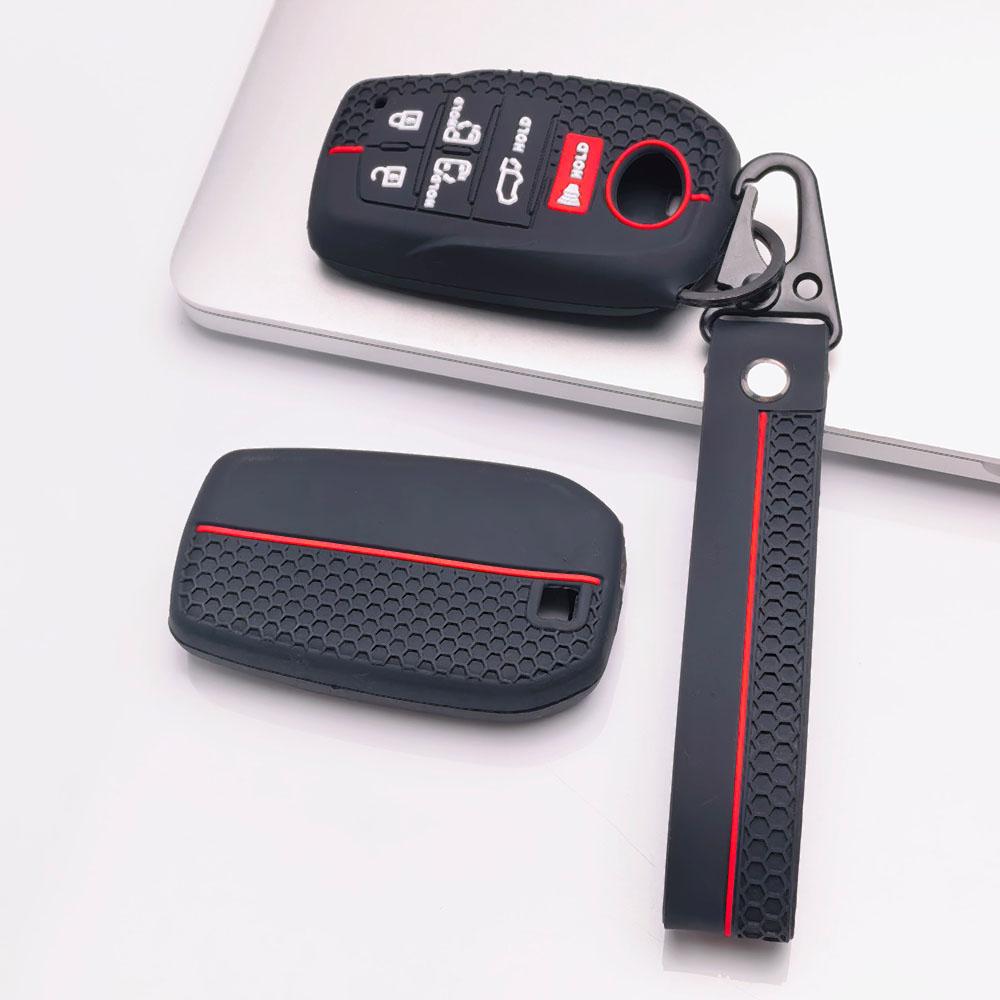 Premium Honeycomb Silicone Smart Key Cover Keychain Fit Toyota Sienna Highlander Venza Grand Highlander Anti-Scratch Guard Shockproof