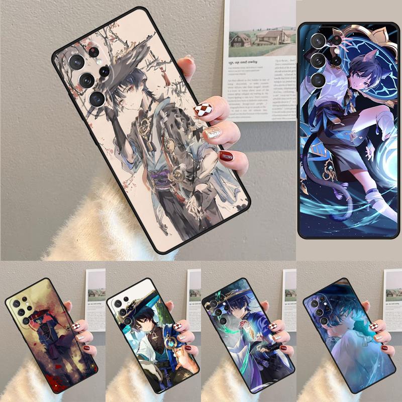 Genshin Impact Scaramouche Soft Silicone Phone Case For Samsung Galaxy Note 10 Pro S26 S24 S23 S22 S21 Plus S25Ultra Capa Cover
