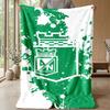 Atlético Nacional Theme Blanket Soft Flannel Blanket Plush Throw Blanket Cozy Sofa Bed Blanket for Home Decor