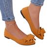 Women Bow Detail Pointed Toe Ballet Flats Slip On Low Heel Comfortable Casual Shoes for Daily Wear