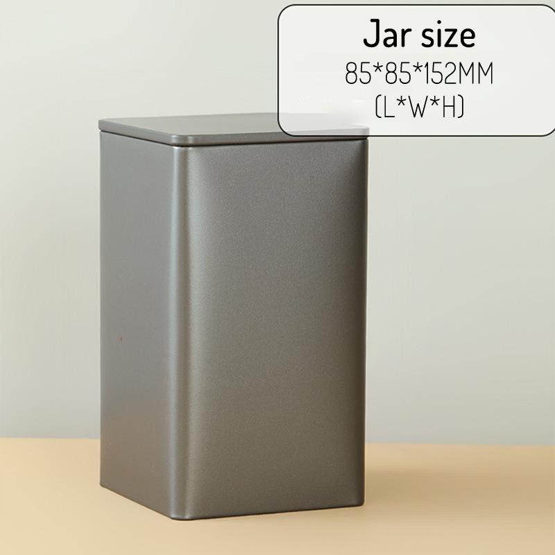 Coffee Bean Tea Leaf Sugar Storage Jar Empty Tea Tinplate Container Condiment,Coffee Bean Pot Containers Desktop Tea Bag Tin