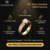 18K Gold Plated Stainless Steel Clover CZ Hand Chain Bracelet Ring Connected for Women Dainty