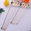 Stainless Steel Bar Spoon Mixing Bar Spoon Spiral Teardrop Spoon Kitchen Stir Spoon Bartender Tools Dining Cocktail Spoon Tools
