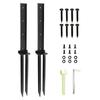 Durable Metal Fence Post Clamps 2 Pack For Fastening Timber Posts In Gardens Farms And Backyard Projects