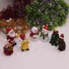 Santa Claus and Snowman Figurines with Christmas Ornaments, Brown Bear Gift Bag & Micro Landscape Pendant