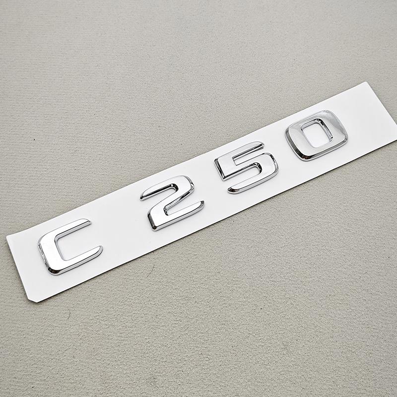 3D ABS Car Letters C200 C220 C250 C300 Logo Rear Trunk Badge Emblem Sticker For Mercedes Benz C Class W201 W202 W203 W204 W205 JM2