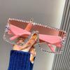 Nouvelles Lunettes de Soleil UV400 Lunettes de Mode à Monture Large Lunettes de Conduite Serties de Diamants Lunettes de Sport Cadeau