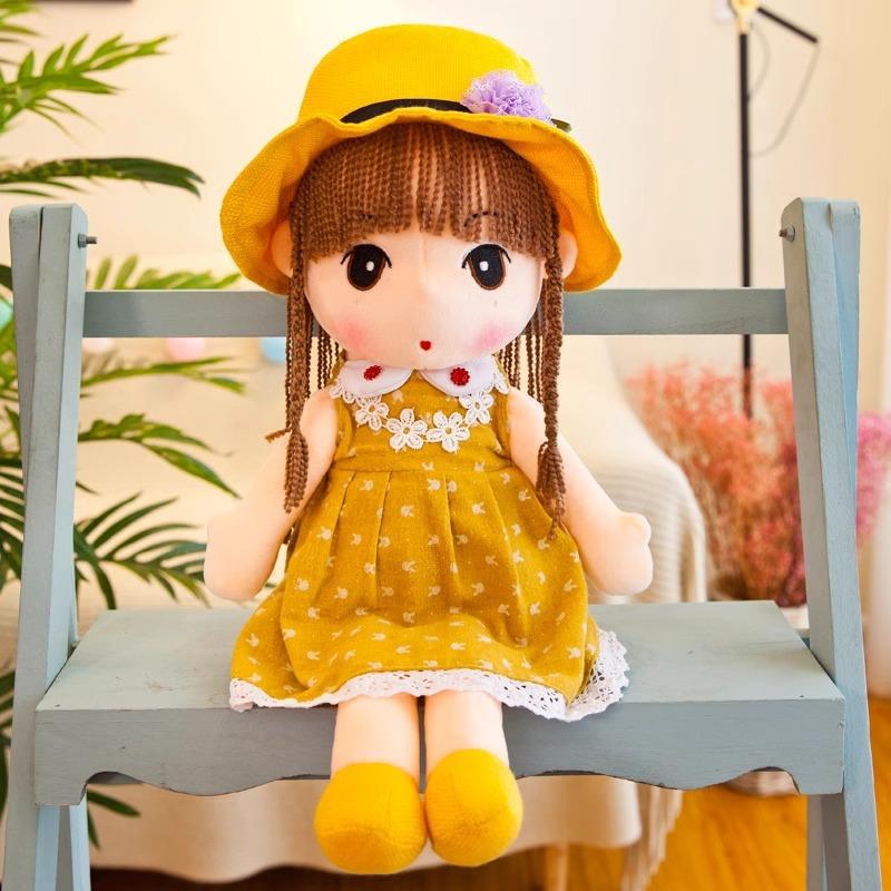 45CM Kawaii Poupée en Coton pour Filles Robe de Princesse Déguisement Cosplay Jouet en Peluche Costume Apaiser Jouets Fille en Peluche Anniversaire Saint-Valentin Cadeau