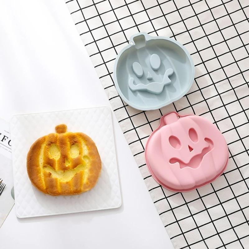 Pumpkin Halloween Day Silicone Mousse Cake Mold 8-inch Baking Pan French Dessert Mousse Baking Tool Silicone Bakeware
