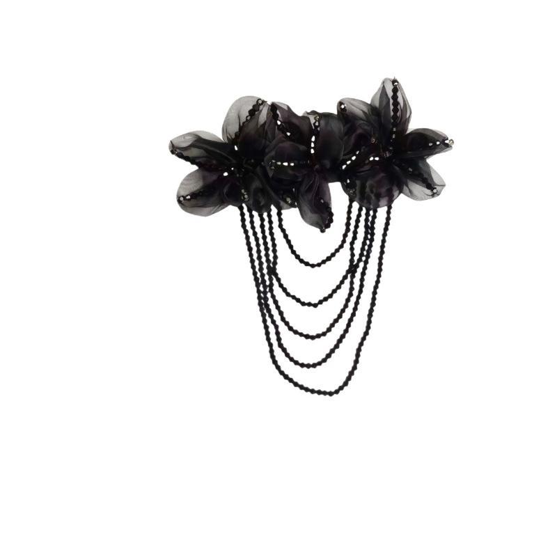Fashion Beaded Detachable Tassel Flower Patch DIY Sewing Applique for Clothes Shoe Bag Craft Decor 1Pcs