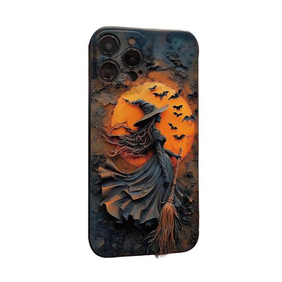 Halloween Witchy Phone Case for IPhone 16/15 Pro Max Shockproof Phone Cover with Hard