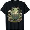 Cute Cottagecore Floral Frog Aesthetic Girls Women Graphic T-Shirt