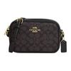 Jamie 20 Logo Zip Closure Faux Leather Shoulder Crossbody Bag Small Women Bags Walnut Black CY752-IMXAQ
