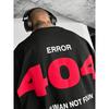 European Size Men's Casual T-Shirt with 404 Error Code Design, Versatile Style