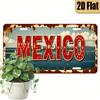 D Flat Plaque Cover and Plaque Framefor Decorative Use OnlyVintage Mexican Themed Decorative Metal License Plate Style Sign