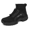 Sapatos de Caminhada Masculinos de Cano Alto Malha Respirável Tênis Outdoor Masculinos Antiderrapantes Casuais Esportivos para Trekking Exercício
