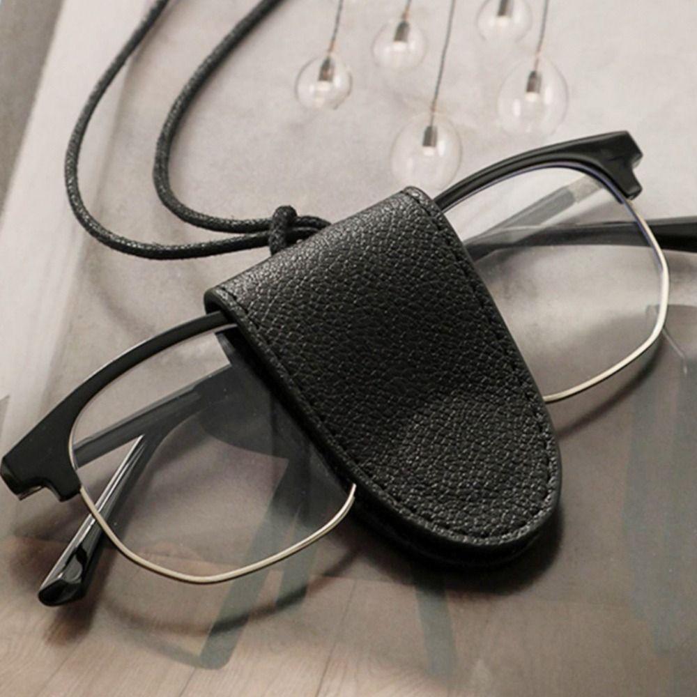 Portable Leather Anti Fall Glasses Storage Eyewear Lanyard Sunglasses Storage Rope Sunglasses Chain