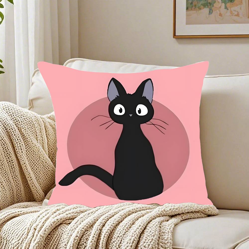 New Little Black Cat Cute Couple Pillow Case Pattern Printed Pillowcase for Living Room Sofa Cushion Cover & Bedroom Decor