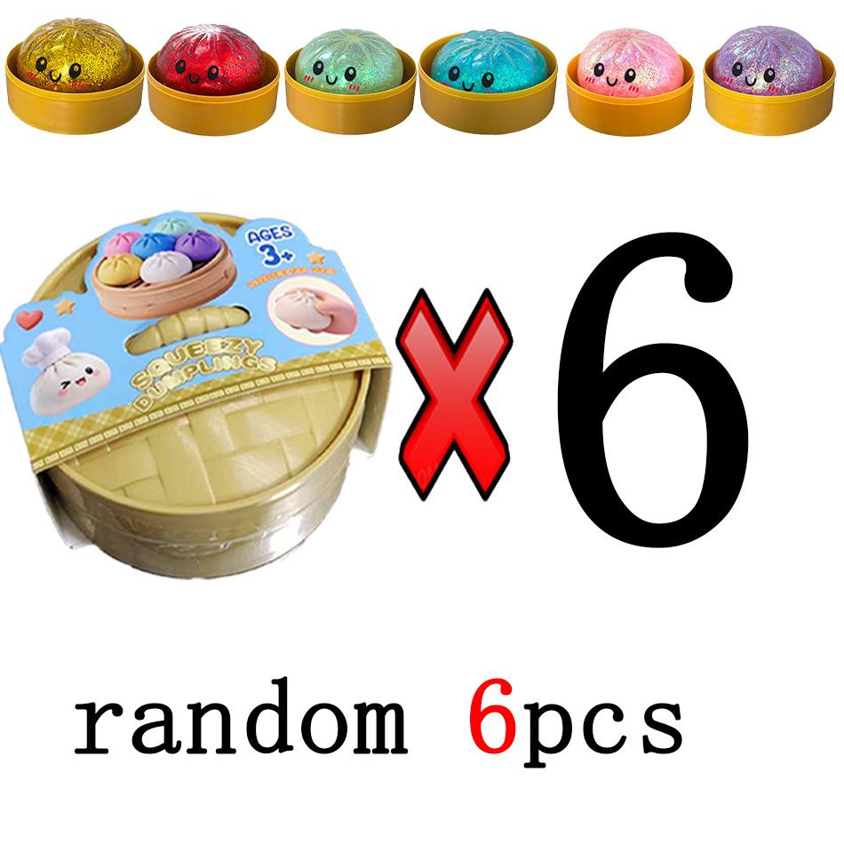 Cute Colorful Dumpling & Bun Slow Rising Squishy Toys, Stress Relief Anti-Anxiety Fidget Toys For Kids & Adults