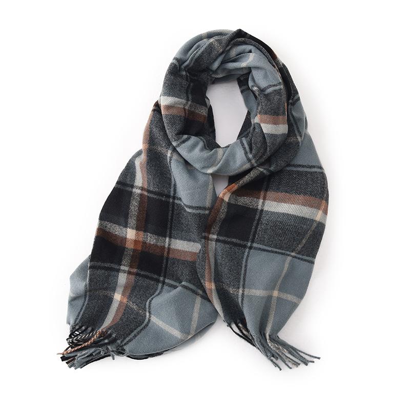 New Imitation Cashmere Plaid Scarf Women's Winter Versatile Student Couple Warm Girl Scarf Gift
