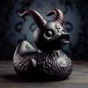 Nieuw Eendenbeeld Gotische Beeldhouwwerk Punk Dierbeeldje Hars Bureau Decoratie Verzamelfiguren Satan Eend Tafelblad Ornamenten