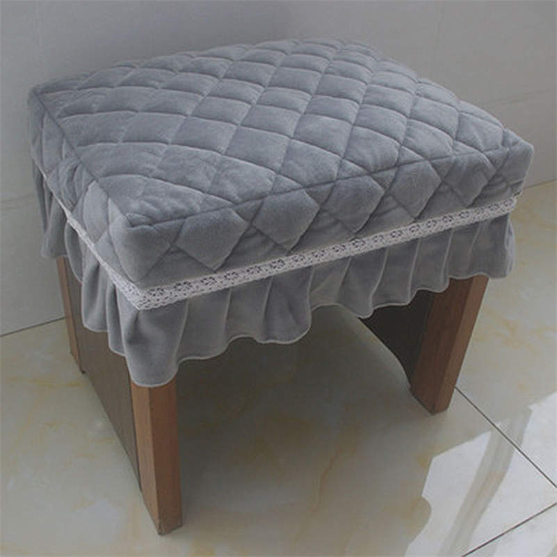 Quilted Rectangular Chair Furniture Chair Seat Pad Slipcover Piano Stool Cover Latest Short Plush Durable Material