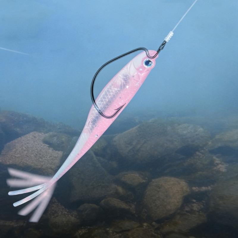 6Pcs Fork Tail Swimbaits Floating Fishing Lure Soft Silicone Artificial Baits Fishing Accessories Easy To Use