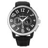 Gulliver Round Chrono Watch Quartz 10 ATM Water Mineral Black Stainless Resin Men's TG046013-BKLE-AM, Movement, Resistance, Glass, Dial,