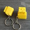 Funny Cheese Key Chain Keyboard Stress Relief Fidget Button Cheese Keycap Fidget Clicker Keychain Keyboard Keychain Finger Toys